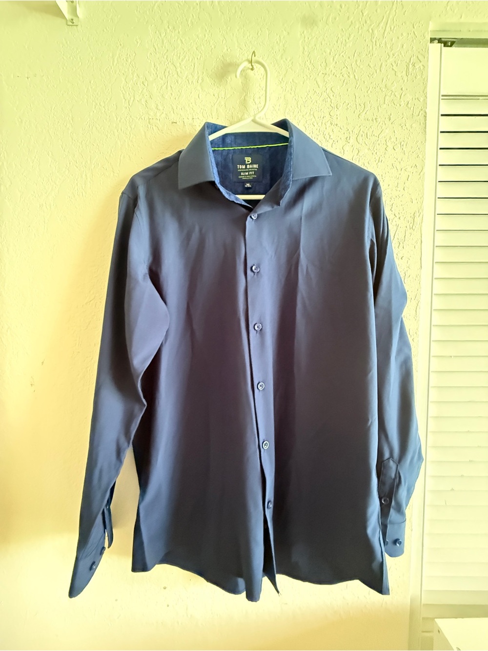 Classic Navy Long-Sleeve Dress Shirt